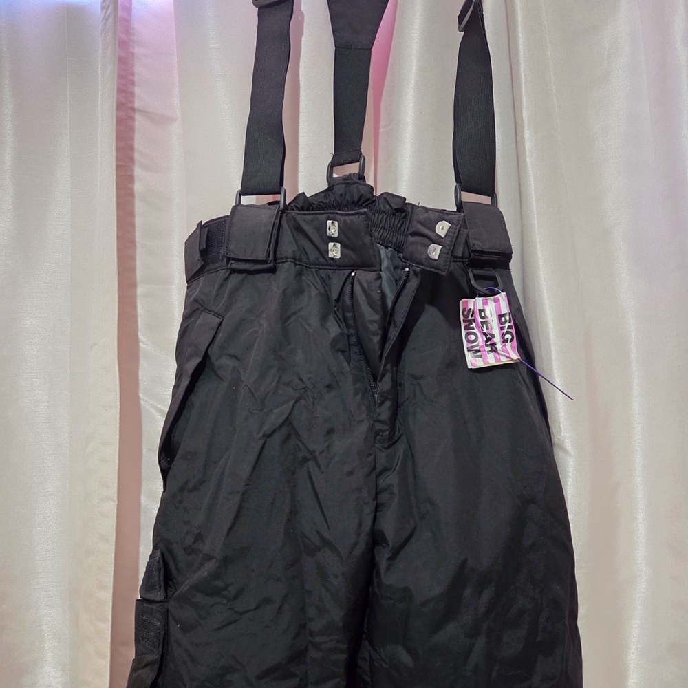 Sport Essentials Girls Black Suspender Snow Pants